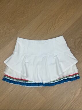 Lucky In Love Royale Stripe Tennis Skirt XS